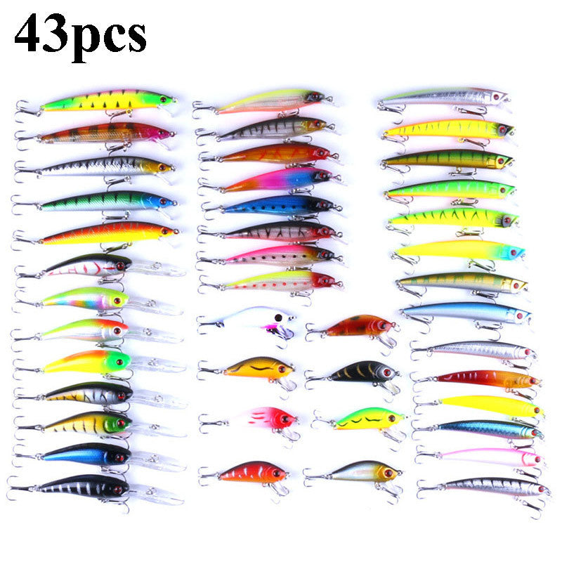 56PCS Fishing Set Lure Bait Fake Bait Fishing Gear Fake Bait