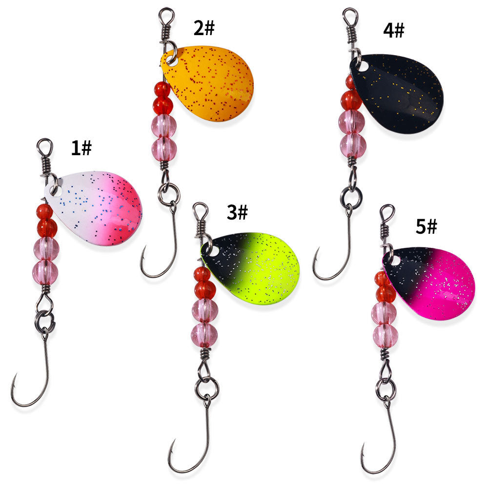 Sequin Single Hook Colorful Sequin Fish Bait